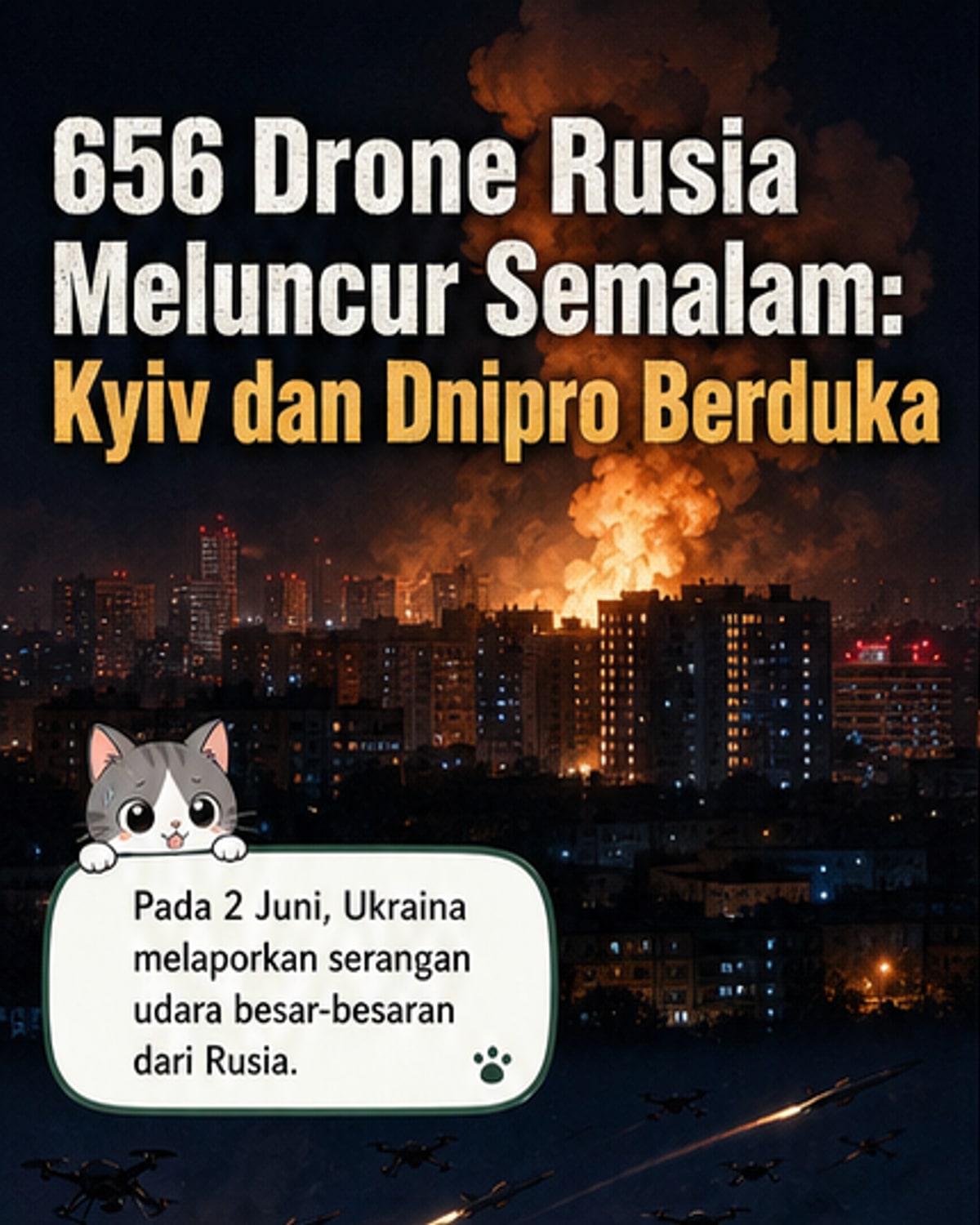 Serangan Drone Massal Rusia ke Ukraina