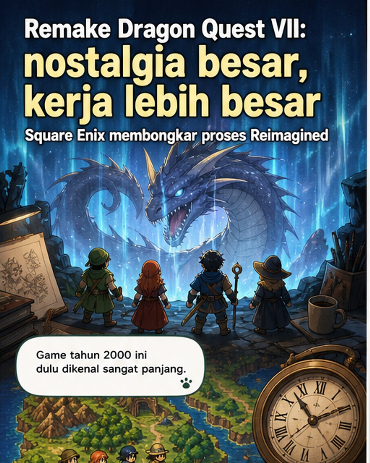 Remake Dragon Quest VII Butuh Upaya Besar