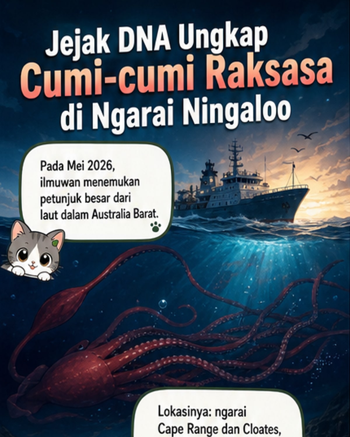 Cumi-cumi Raksasa Terdeteksi di Lautan