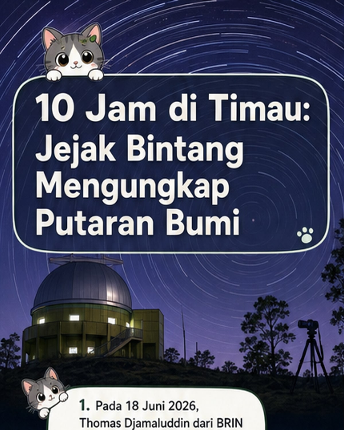 Jejak Bintang di Langit Selatan Tertangkap di NTT