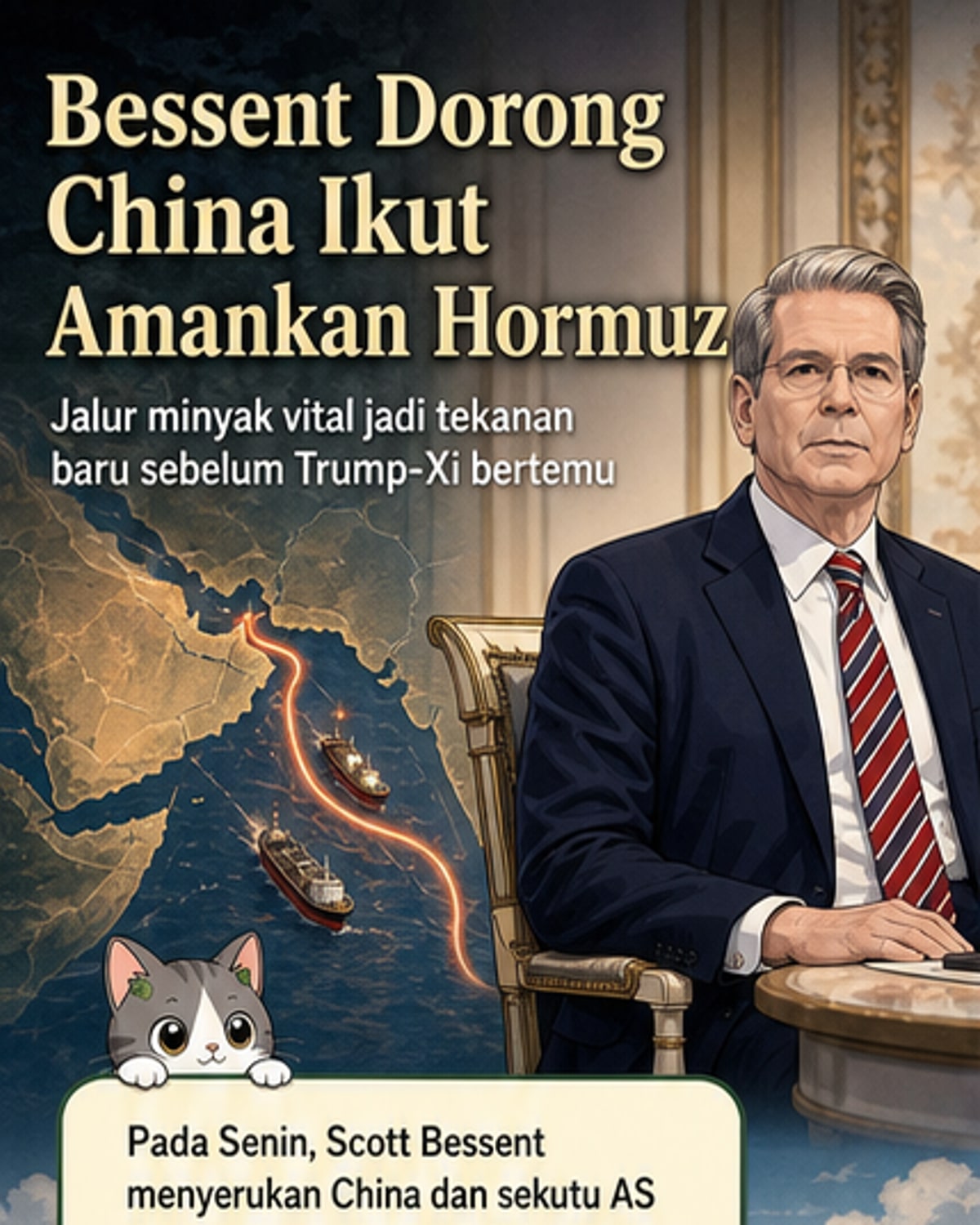 AS desak China bantu amankan Selat Hormuz