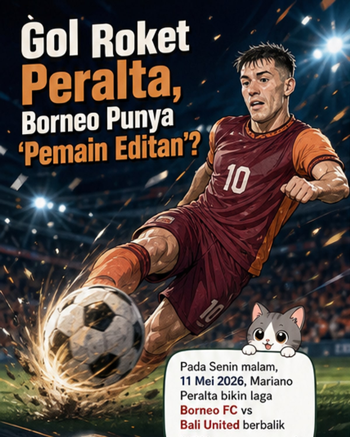 Mariano Peralta, Bintang Borneo FC yang Dijuluki 'Pemain Editan'