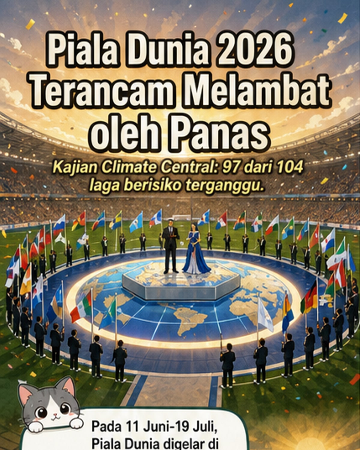 Iklim memanas, 97 laga Piala Dunia terancam