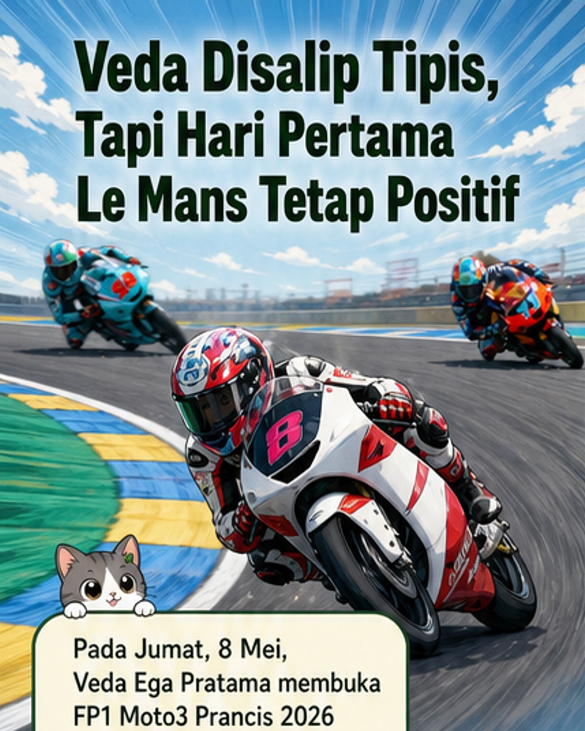 Veda Ega Positif Usai Disalip di FP1