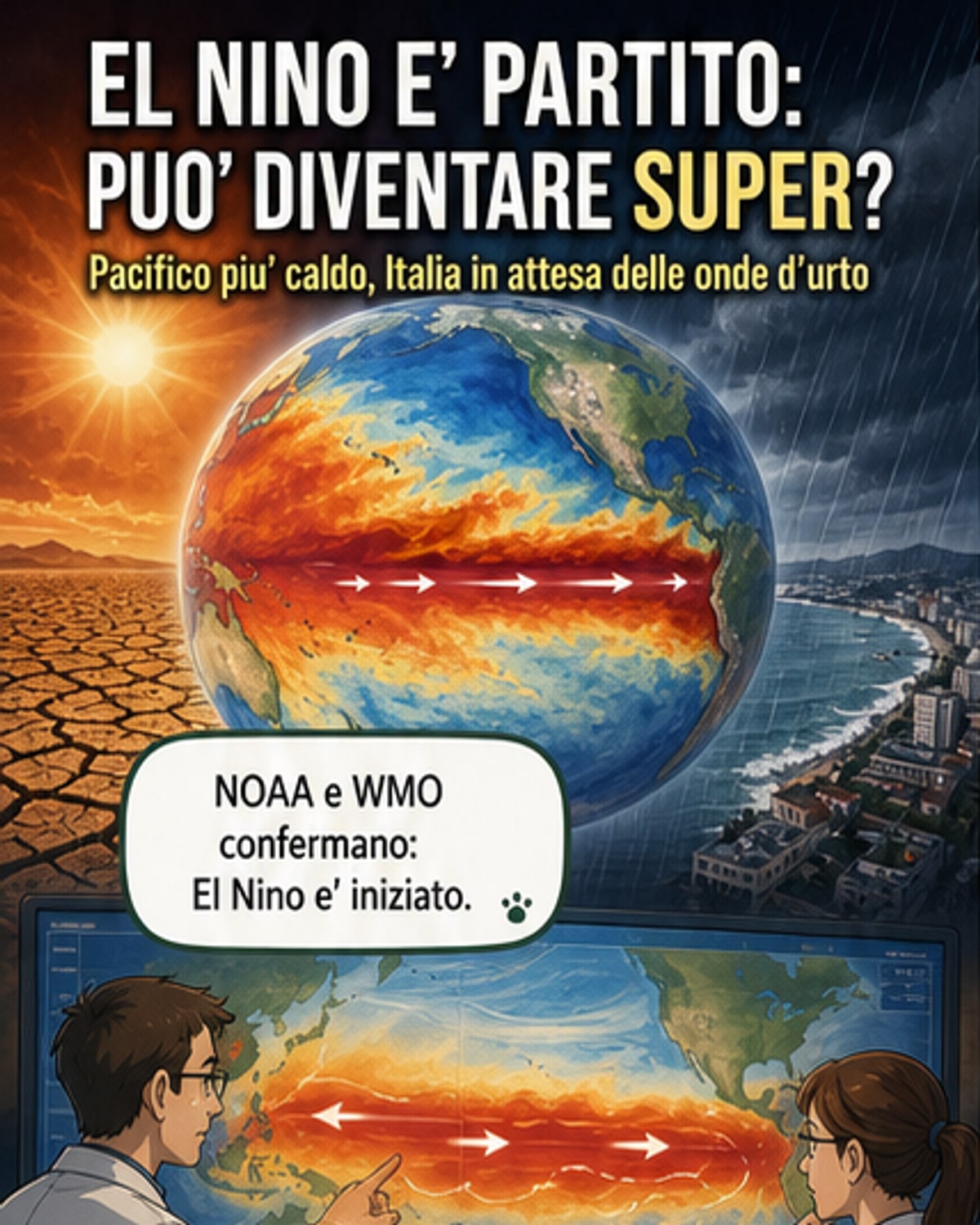 El Niño è tornato, rischio 'Super' evento