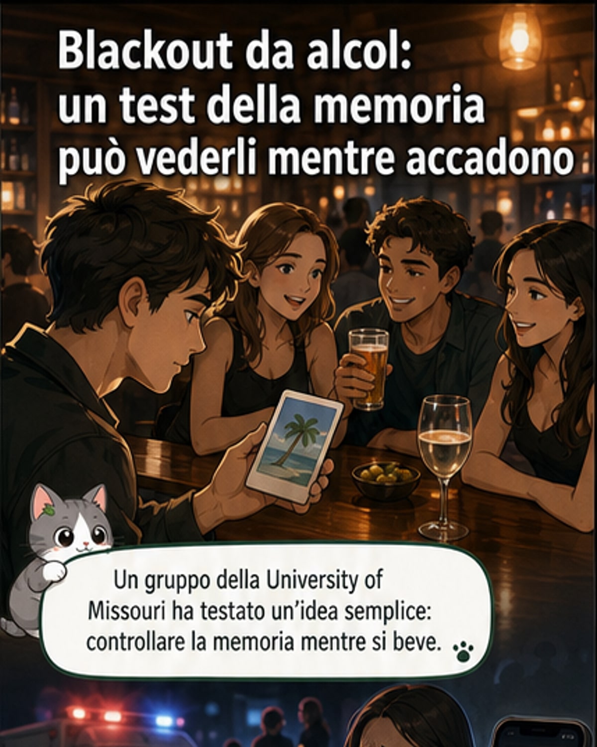 Test di memoria rivela blackout da alcol