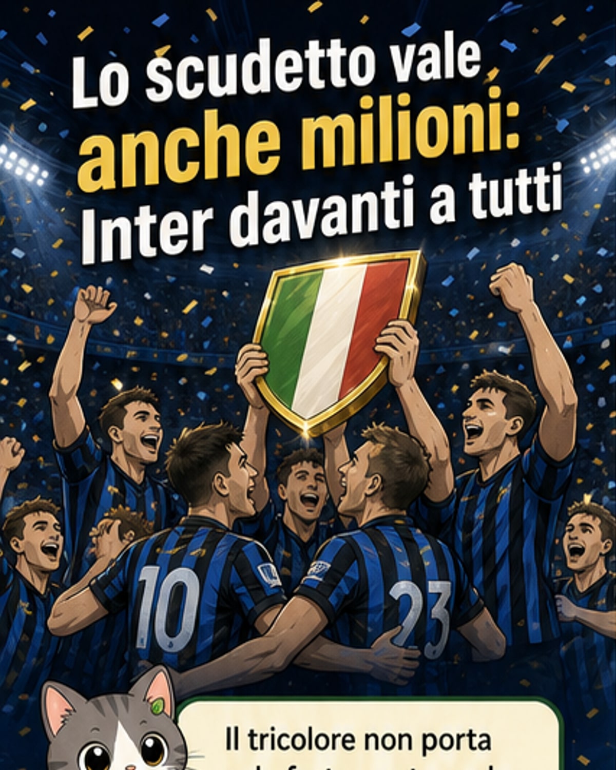 Inter, lo scudetto vale 15,7 milioni