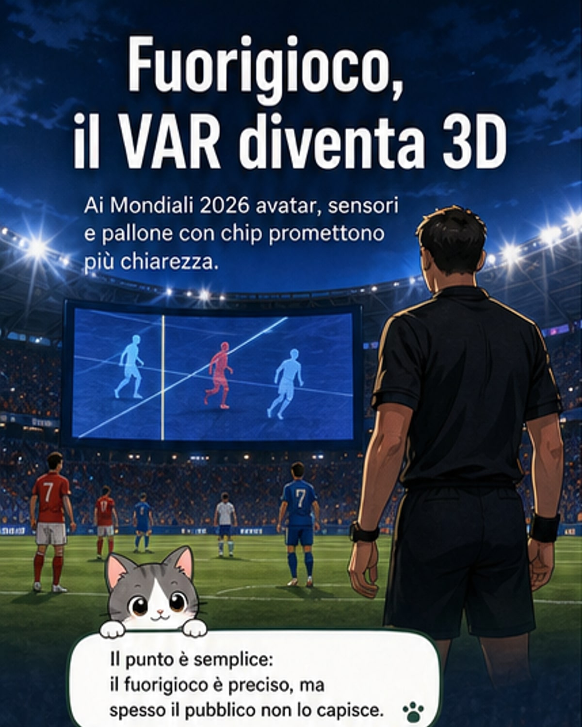 Il calcio cambia: arriva il VAR 3D