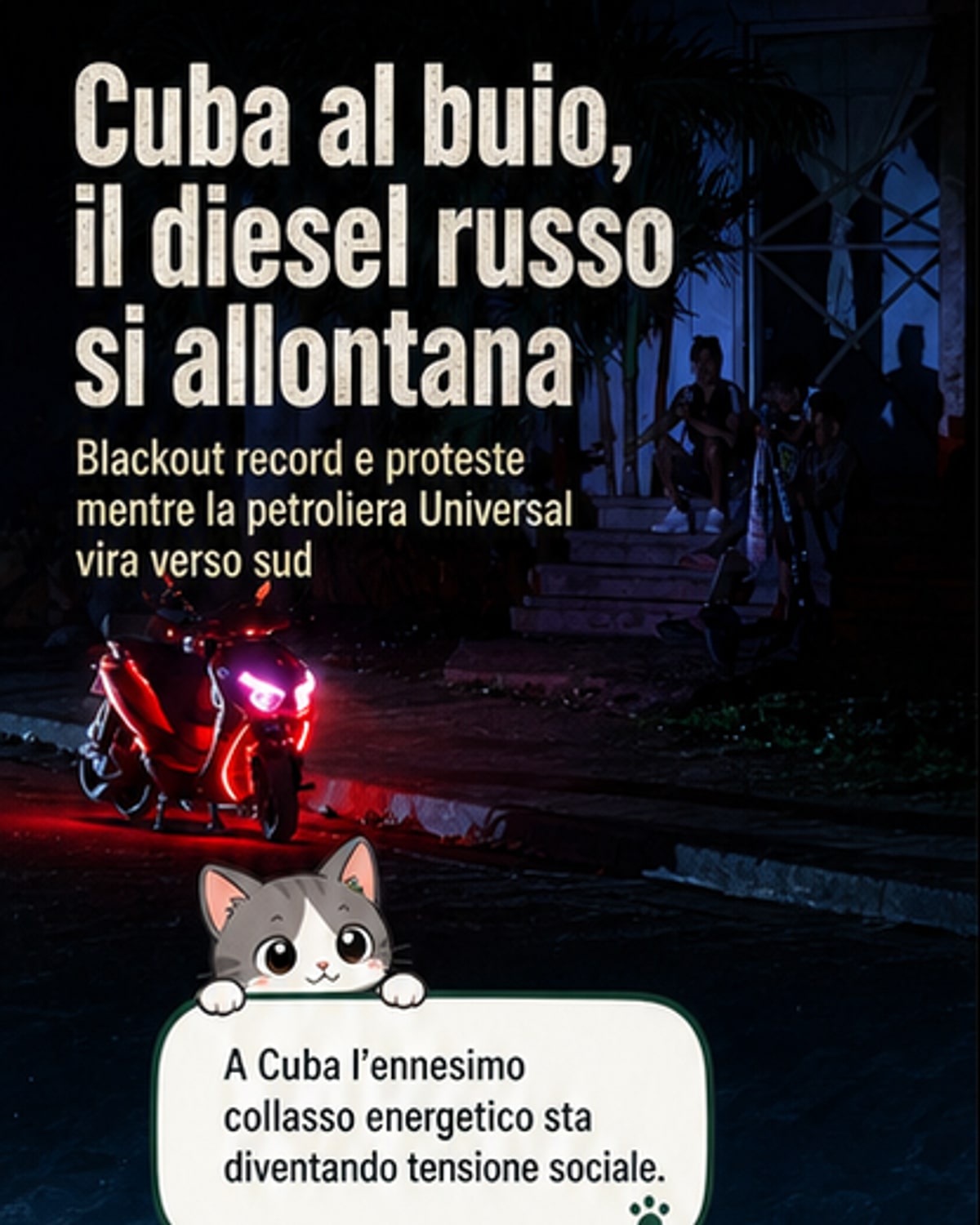 Cuba, nero totale e proteste