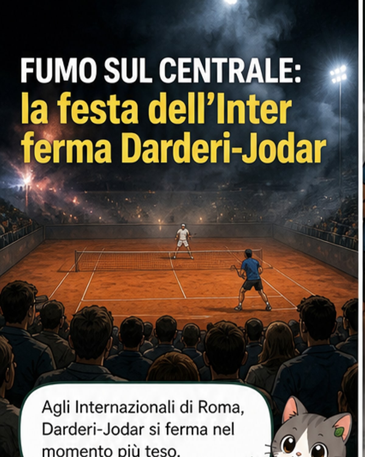 Fumo sui campi, partita sospesa