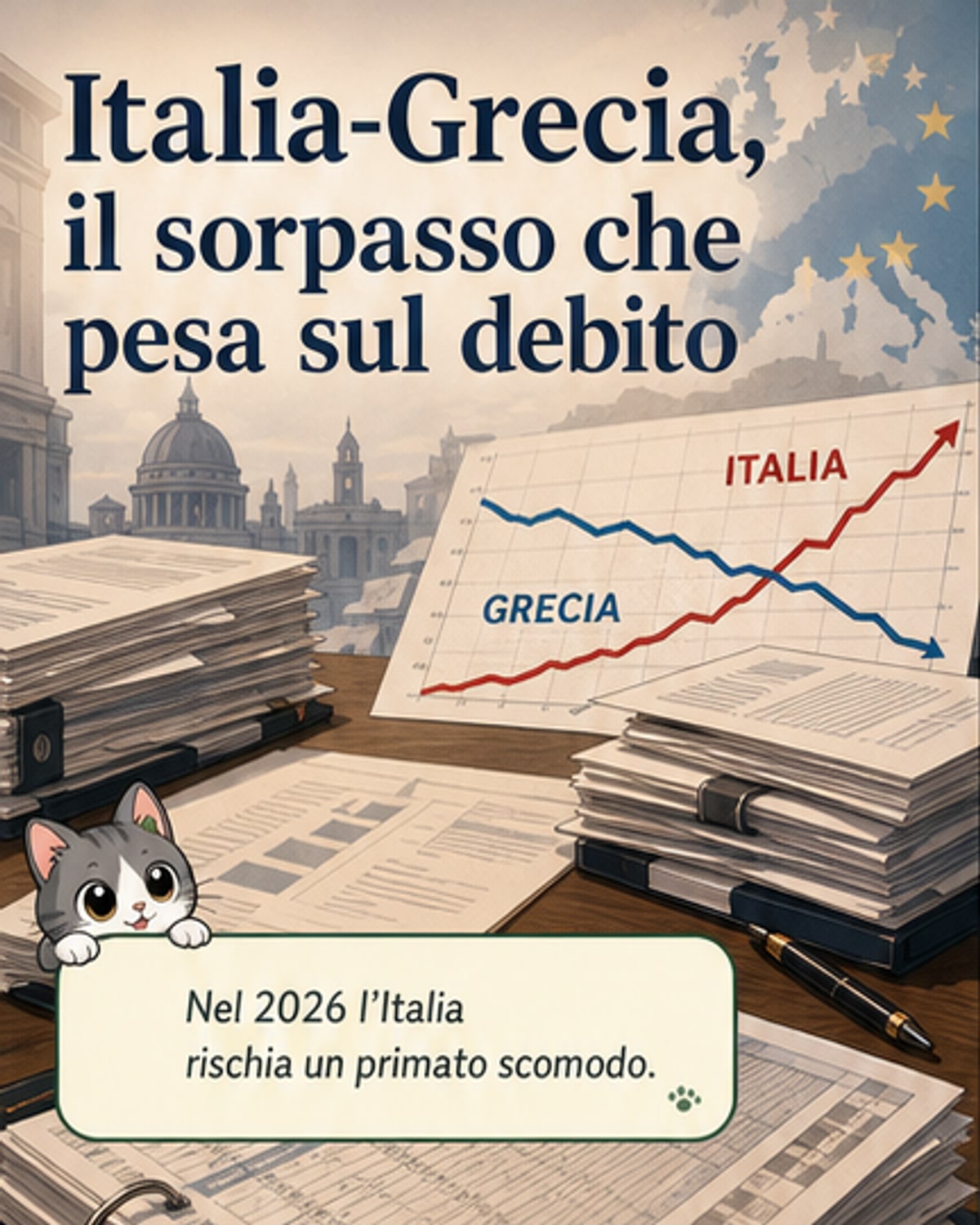 L'Italia avrà il debito più alto d'Europa