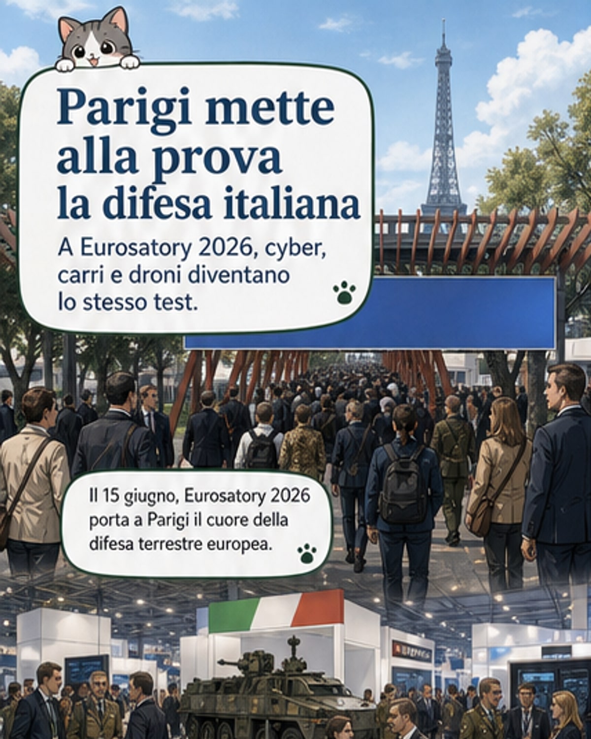 L'Italia a Parigi con carri, cyber e guerra elettronica
