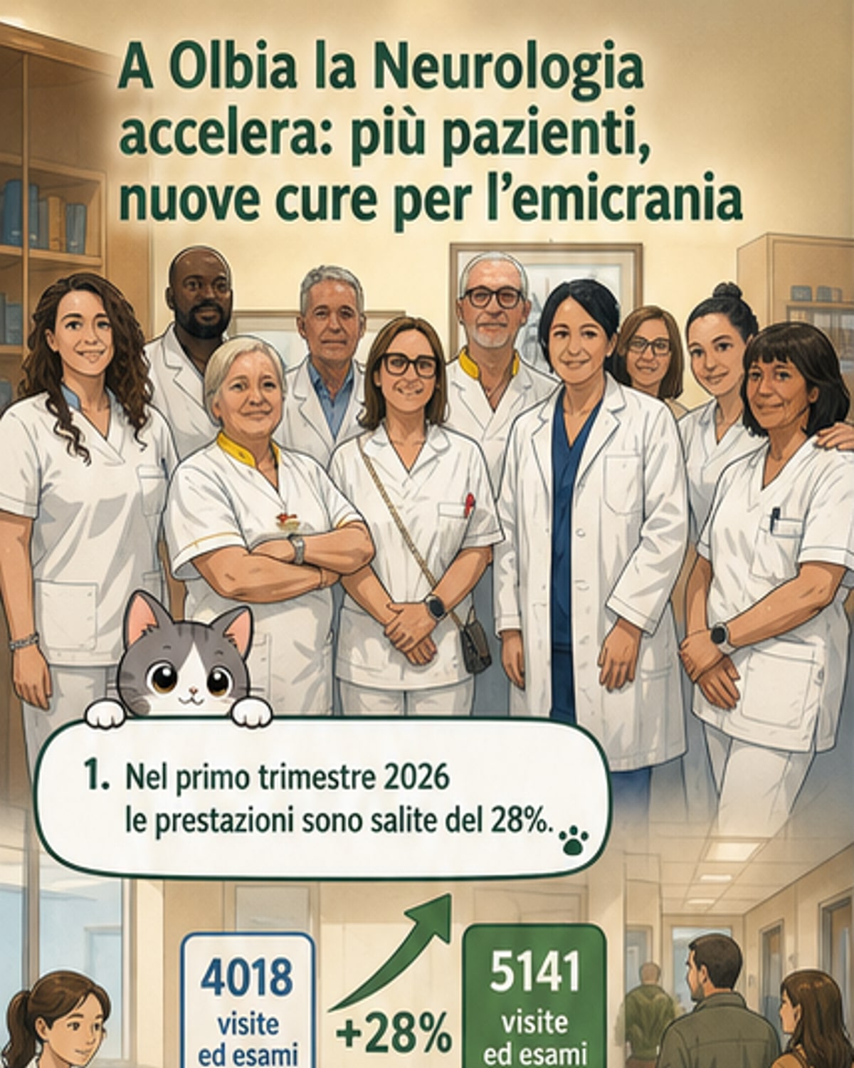 Olbia, boom di visite in Neurologia