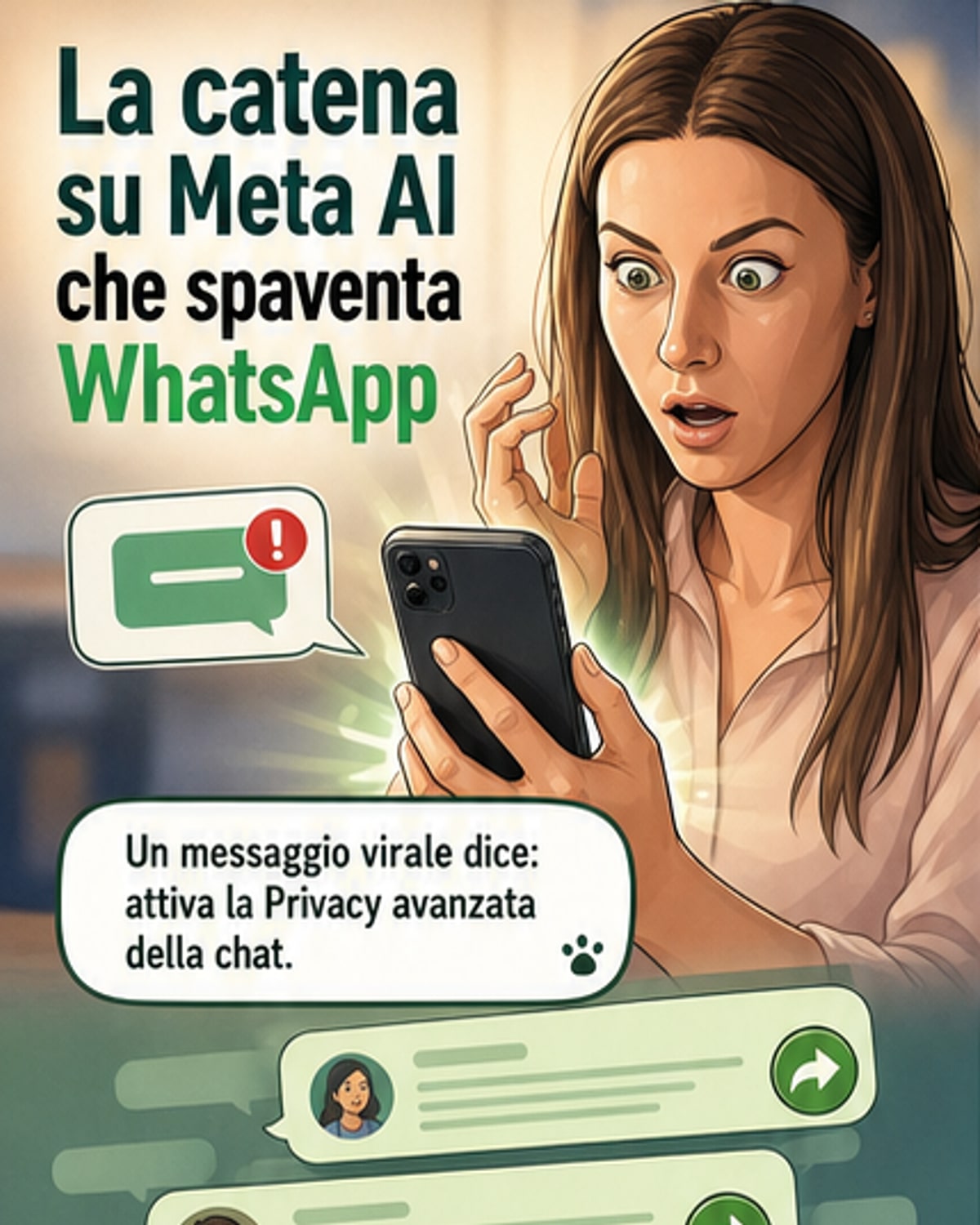 Catena WhatsApp su Meta AI: cosa è vero