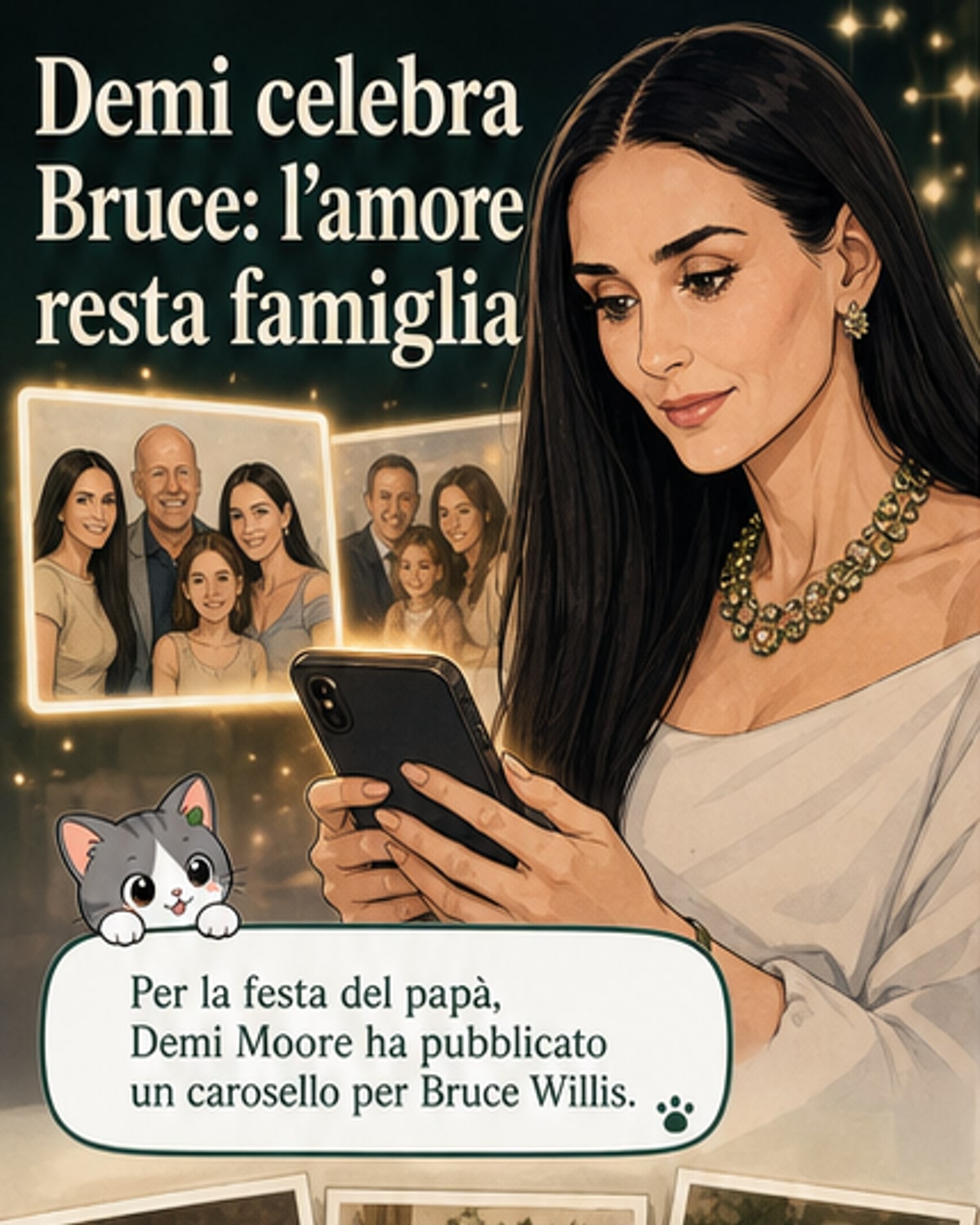 Demi Moore celebra Bruce Willis