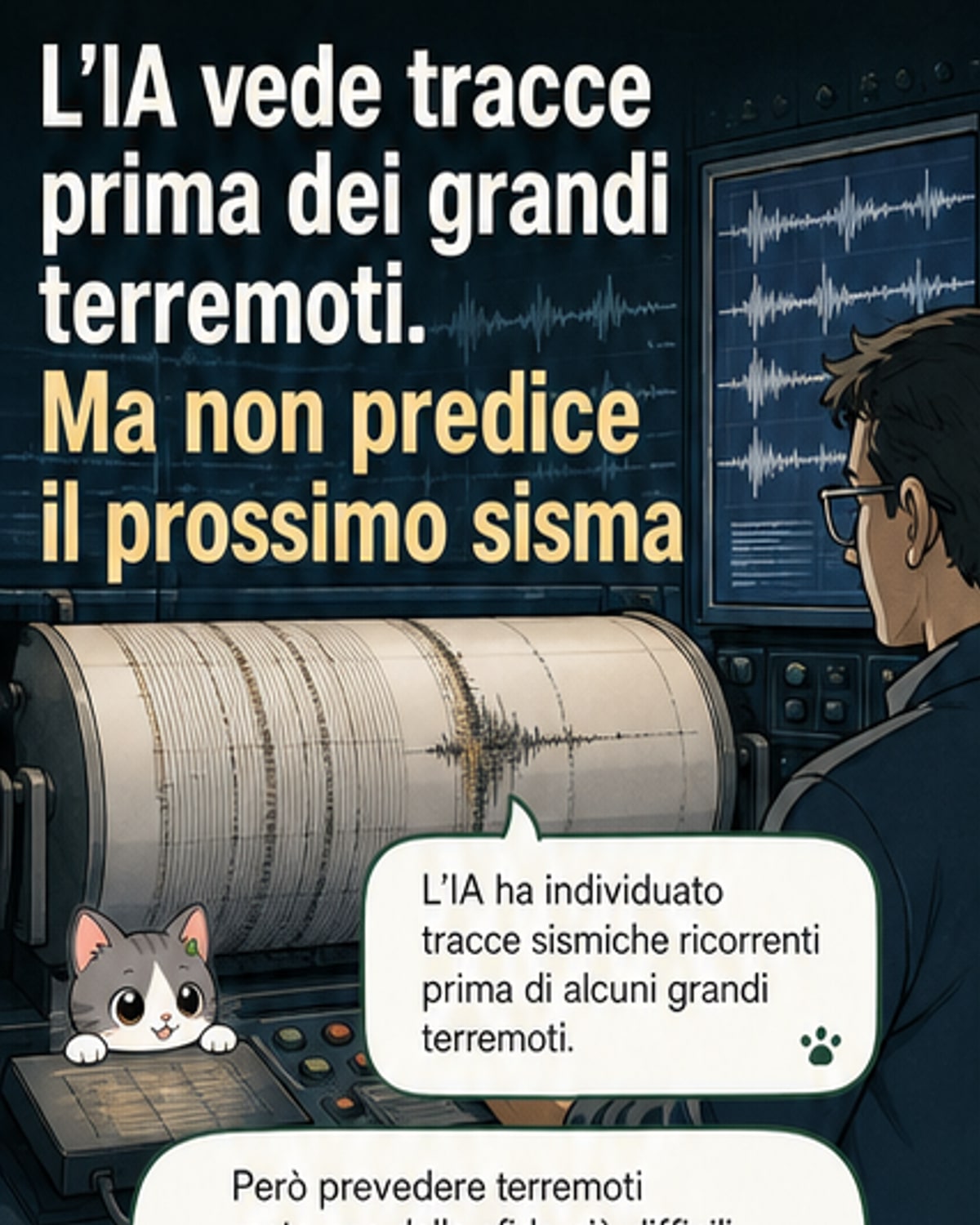L'IA riconosce i segnali pre-sismici
