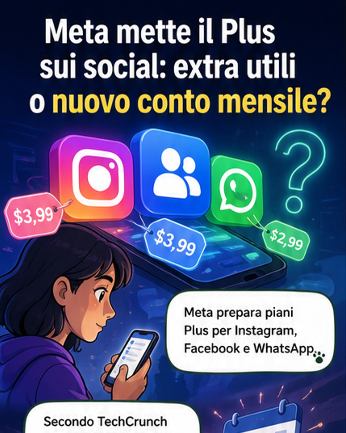 Meta lancia gli abbonamenti Plus