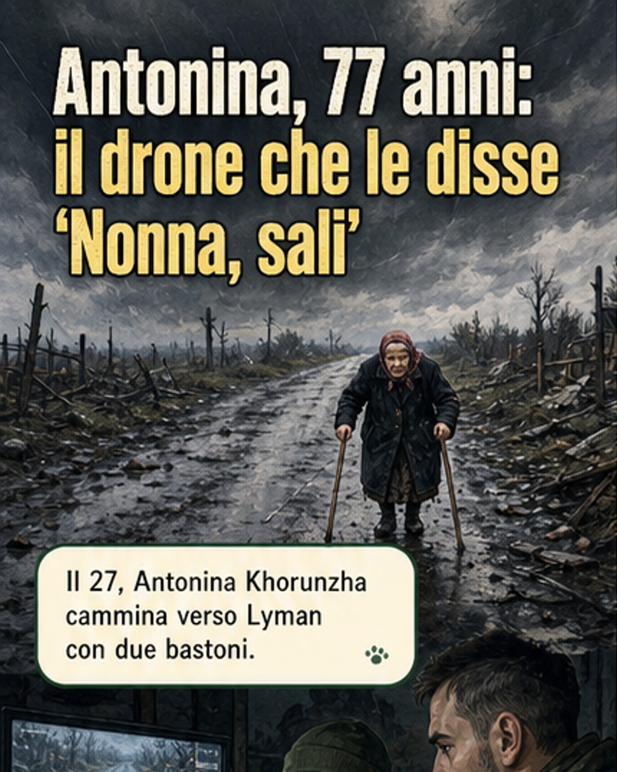 Nonna sali: come un drone ha salvato Antonina