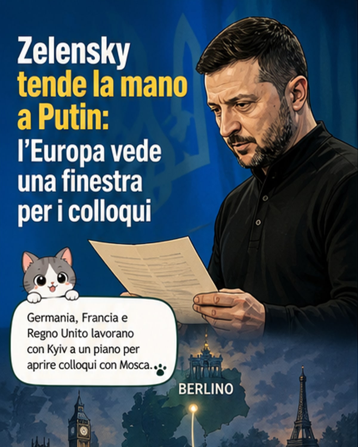 Europa spinge per colloqui, ma la guerra continua