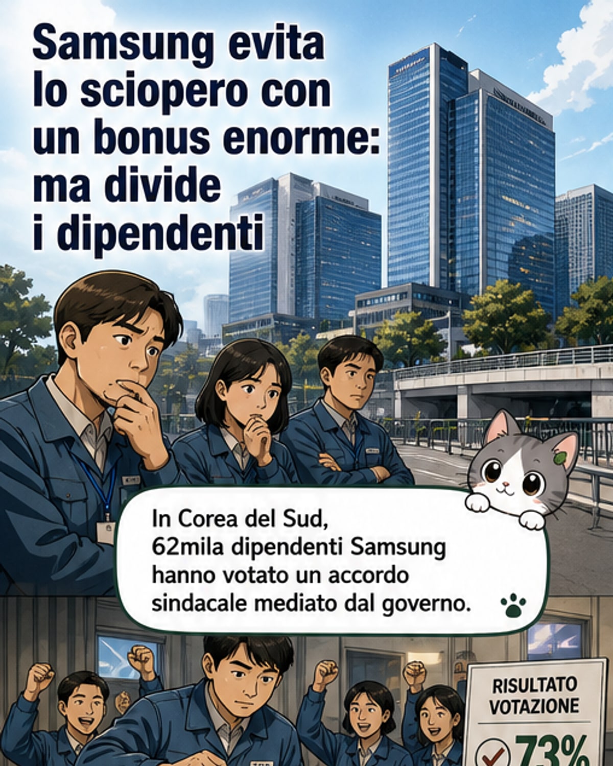 Samsung, bonus da 290mila euro per evitare lo sciopero