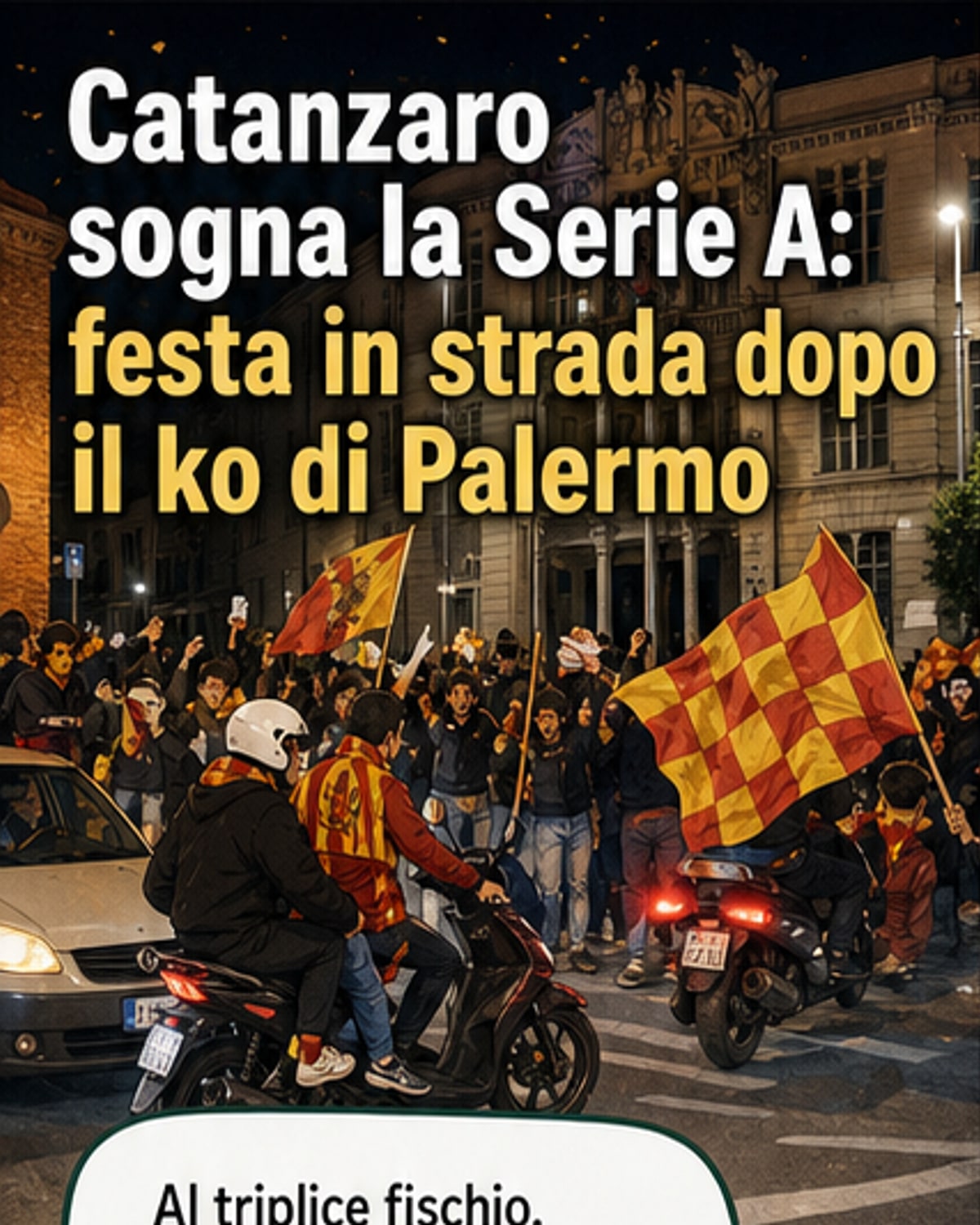 Catanzaro in finale, festa in città