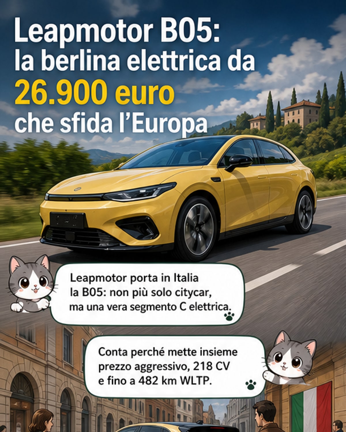 Leapmotor B05, berlina elettrica da 26.900€