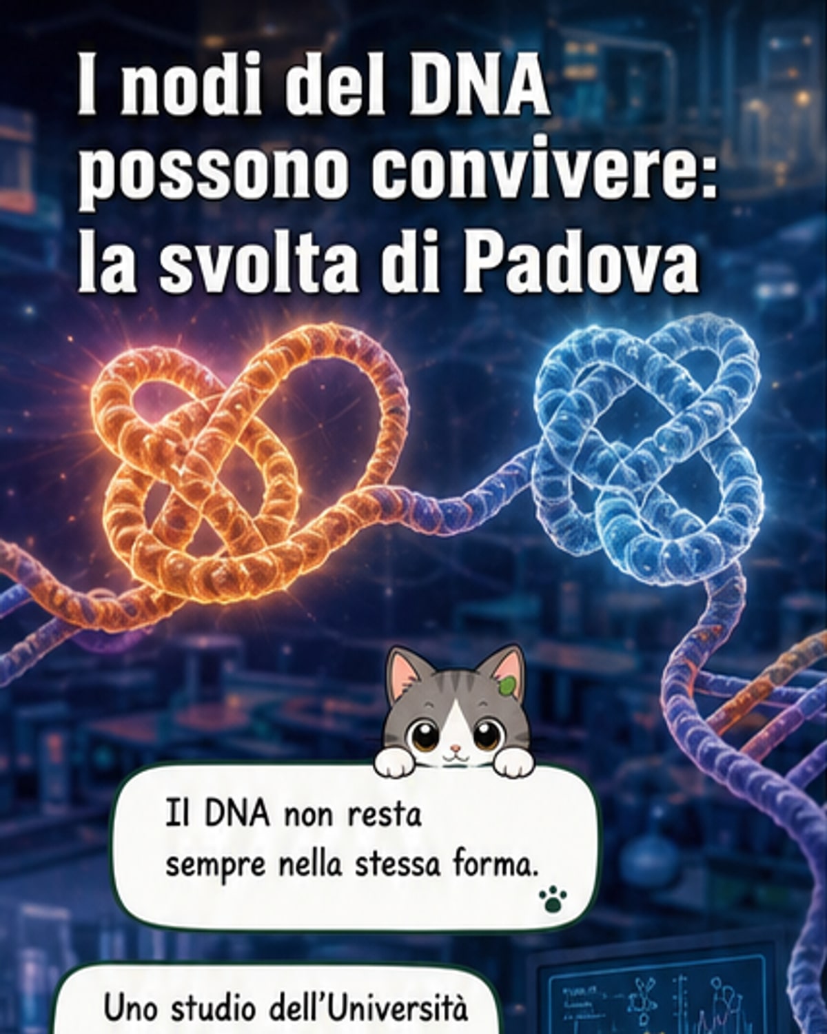 Scoperto il meccanismo dei nodi del DNA