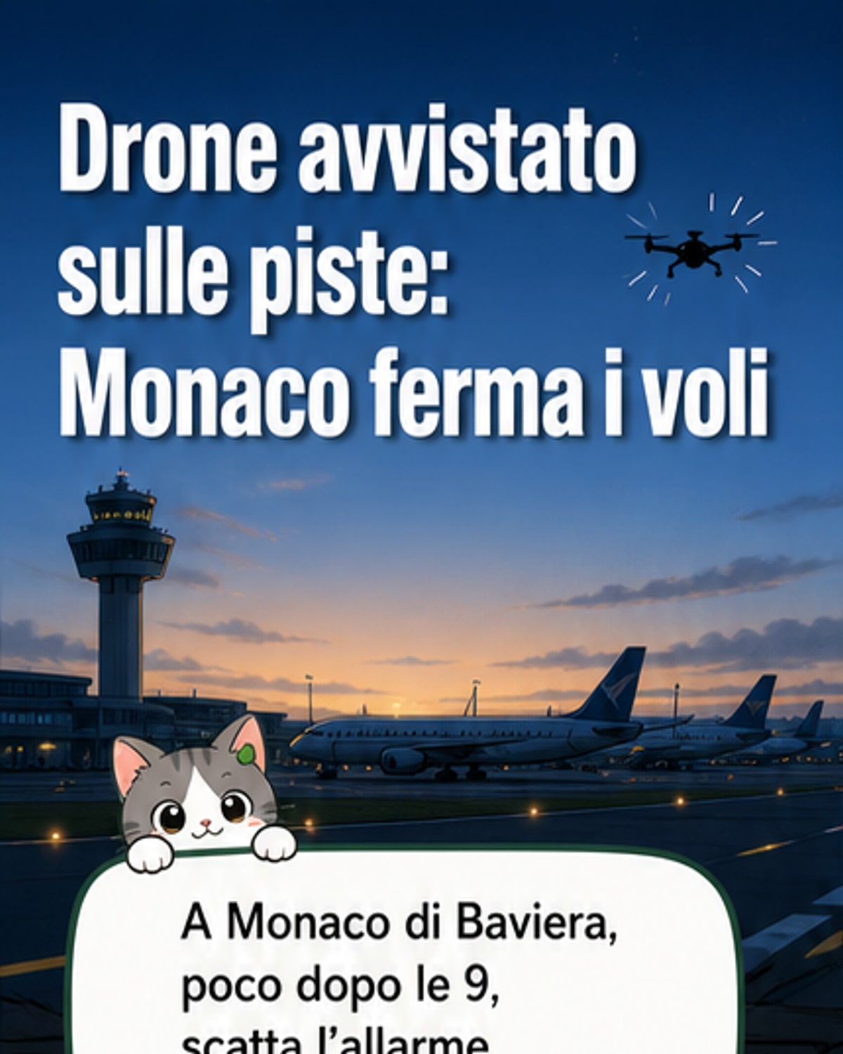 Aeroporto di Monaco bloccato per un drone