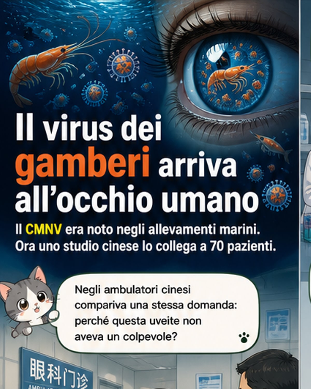 Virus marino colpisce occhi umani