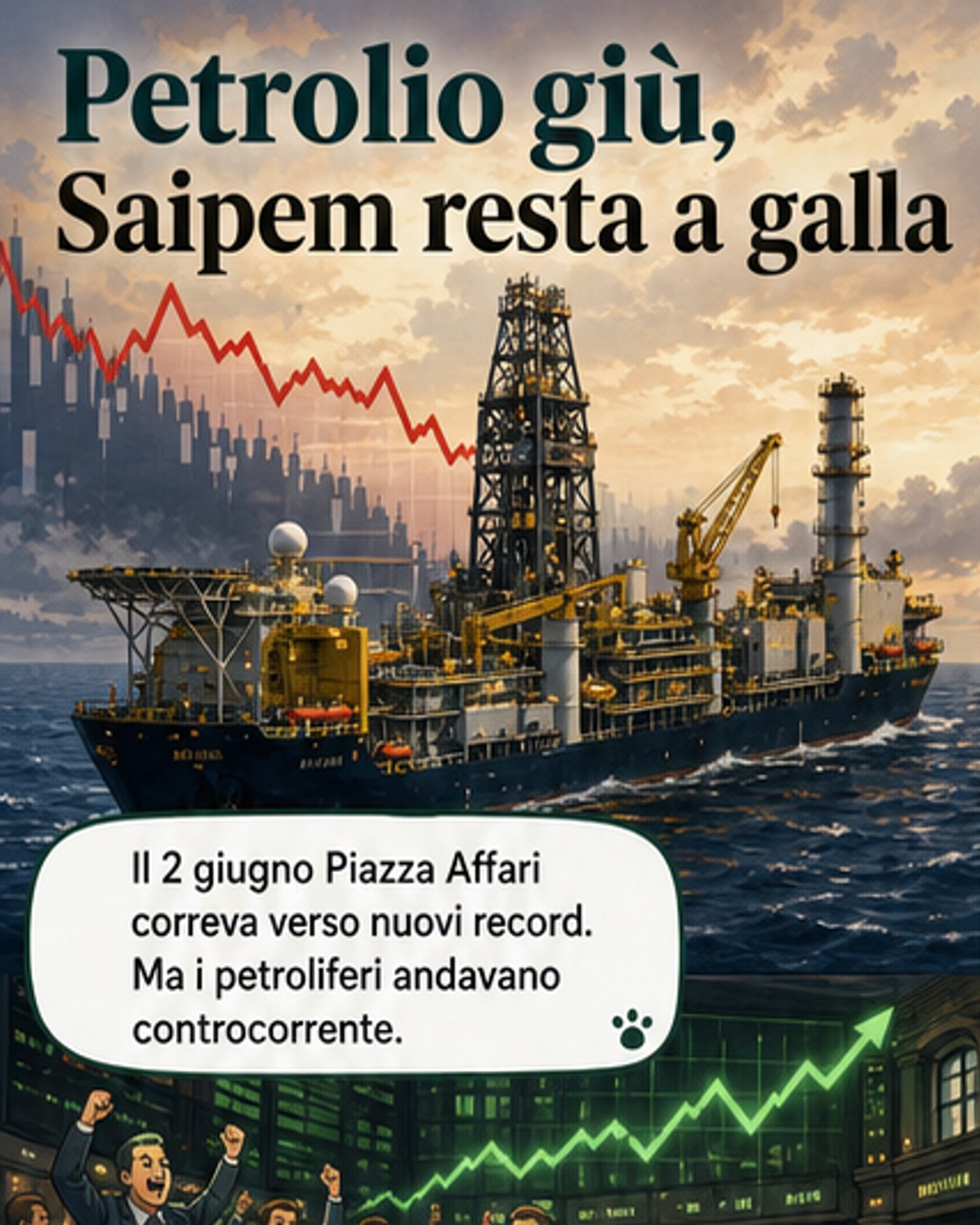 Saipem resiste tra i petroliferi in calo