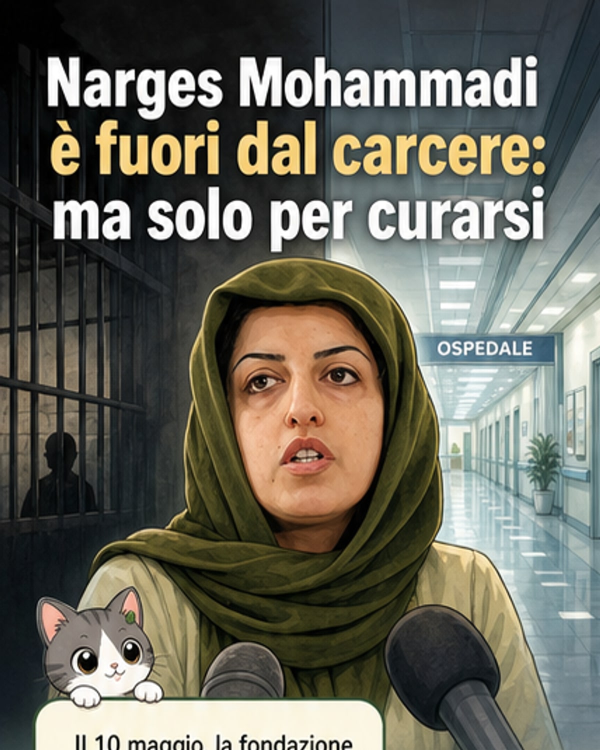 Narges Mohammadi in ospedale