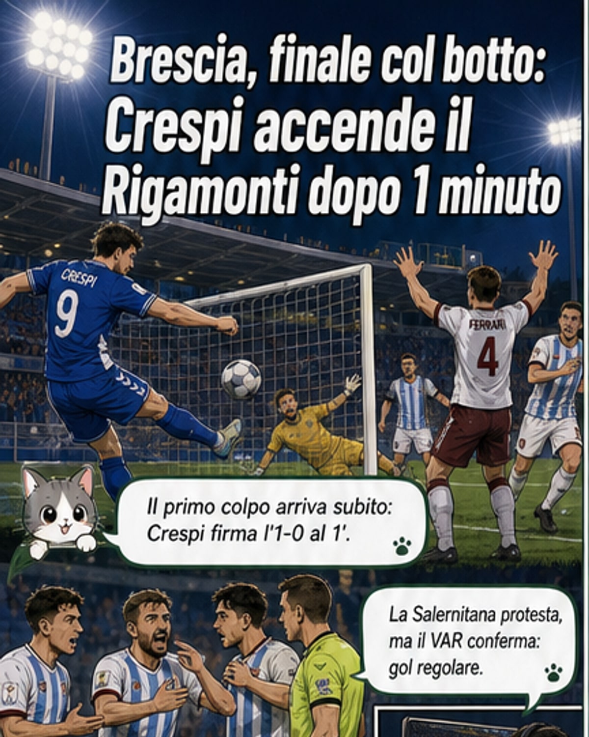 Brescia in finale: Crespi e Vido decidono