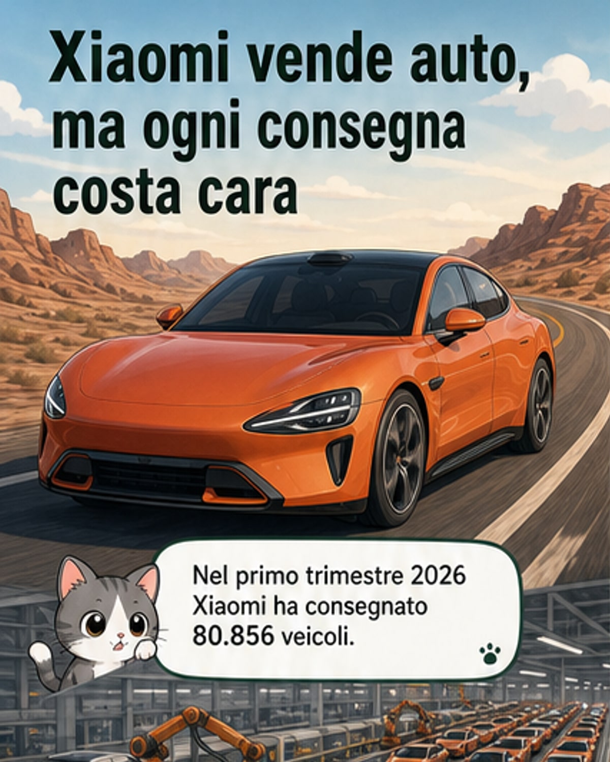 Xiaomi perde 5.100 euro per auto venduta