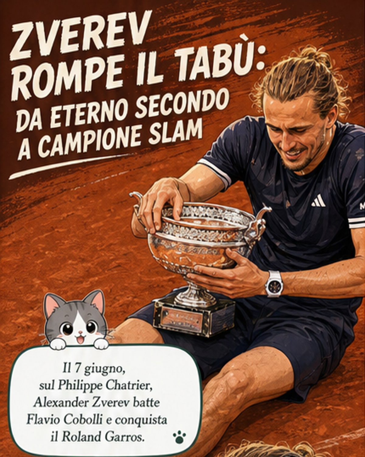 Zverev vince il Roland Garros