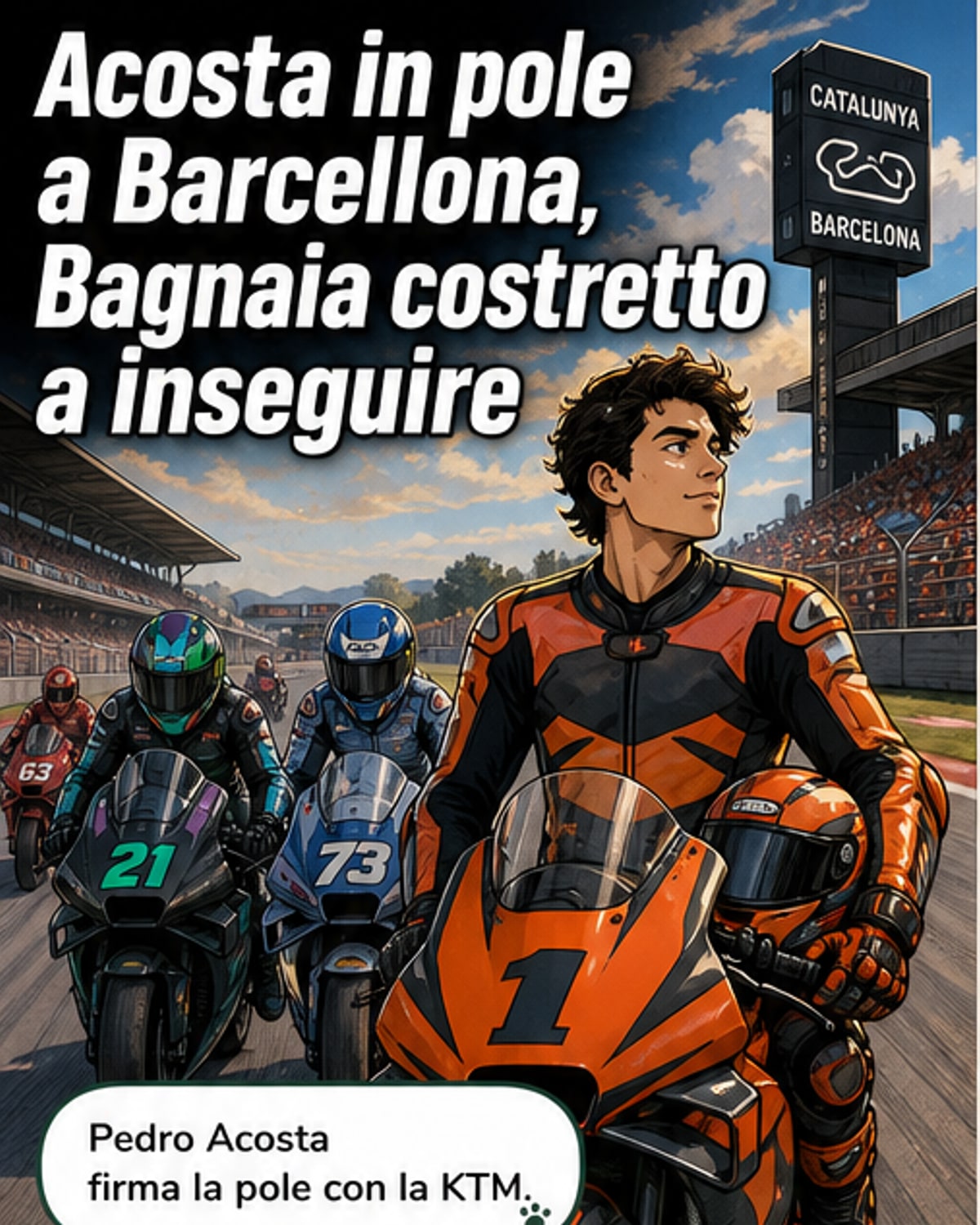 Acosta in pole a Barcellona