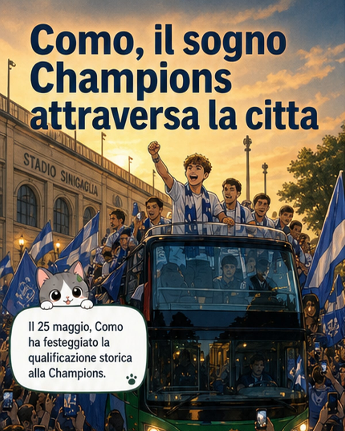 Como in festa: Champions sognata diventa realtà