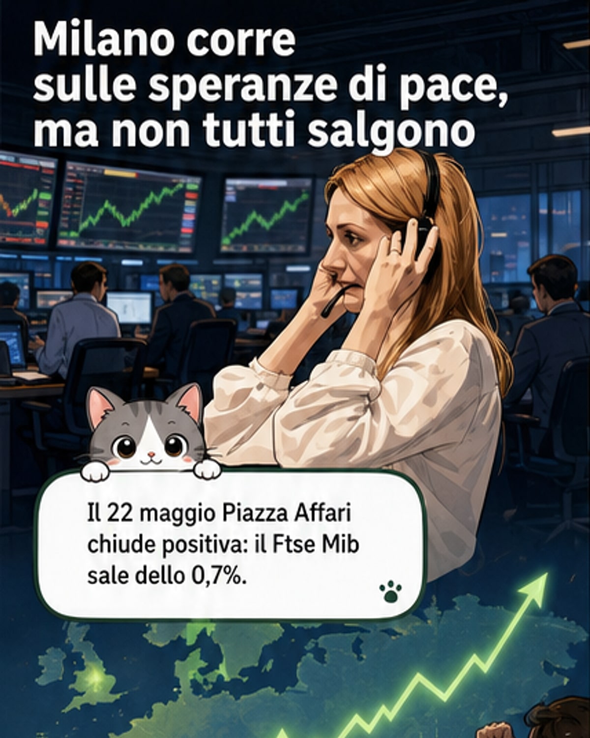 Milano in rialzo, Avio e Stm volano