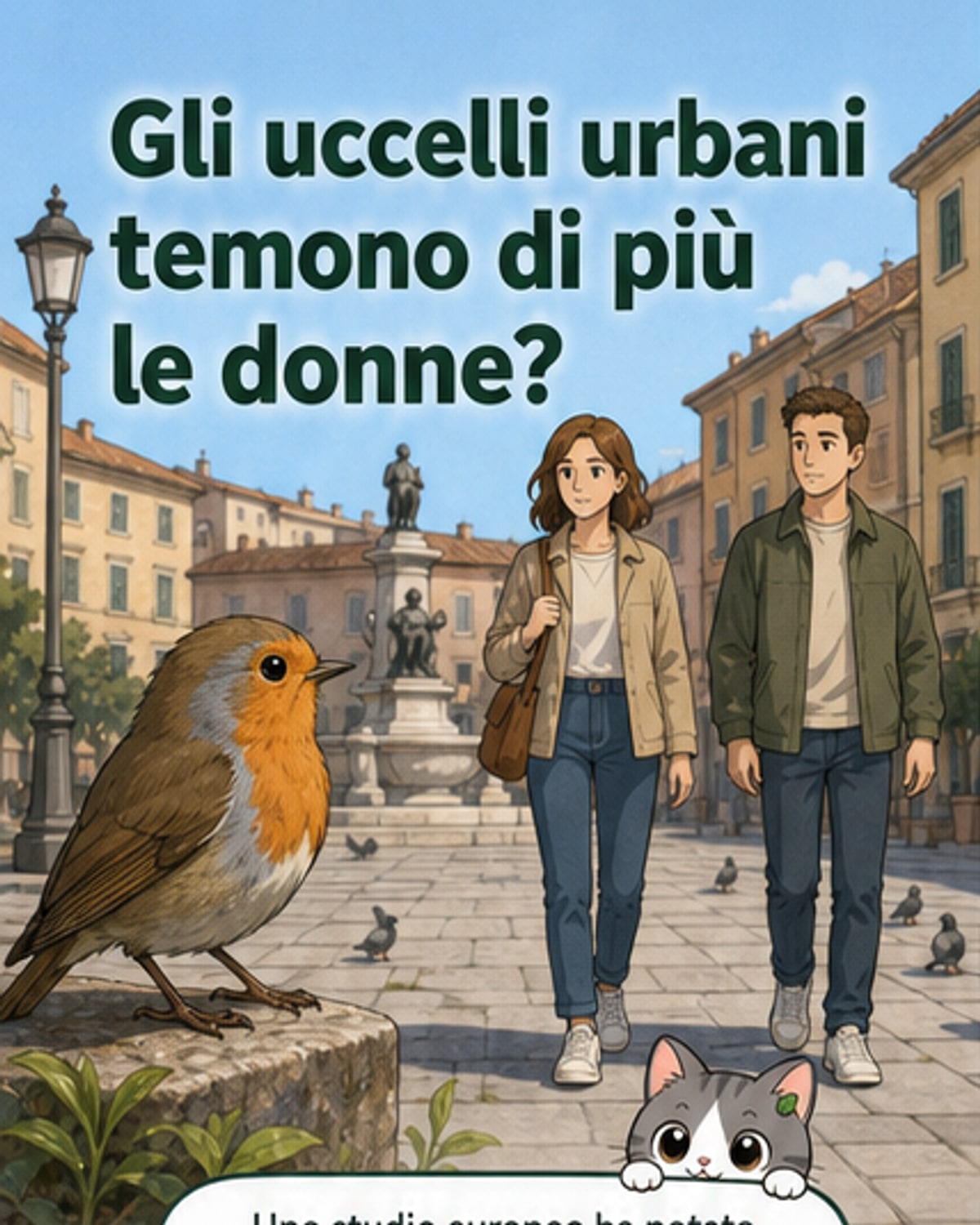 Gli uccelli temono più le donne