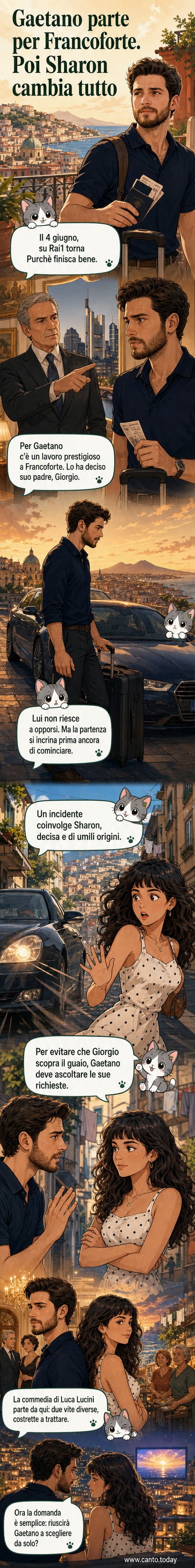 Locandina del film 'Diversi come due gocce d’acqua' con i protagonisti Alessio Lapice e Chiara Celotto in un momento di tensione urbana, sotto un cielo nuvoloso di Napoli.