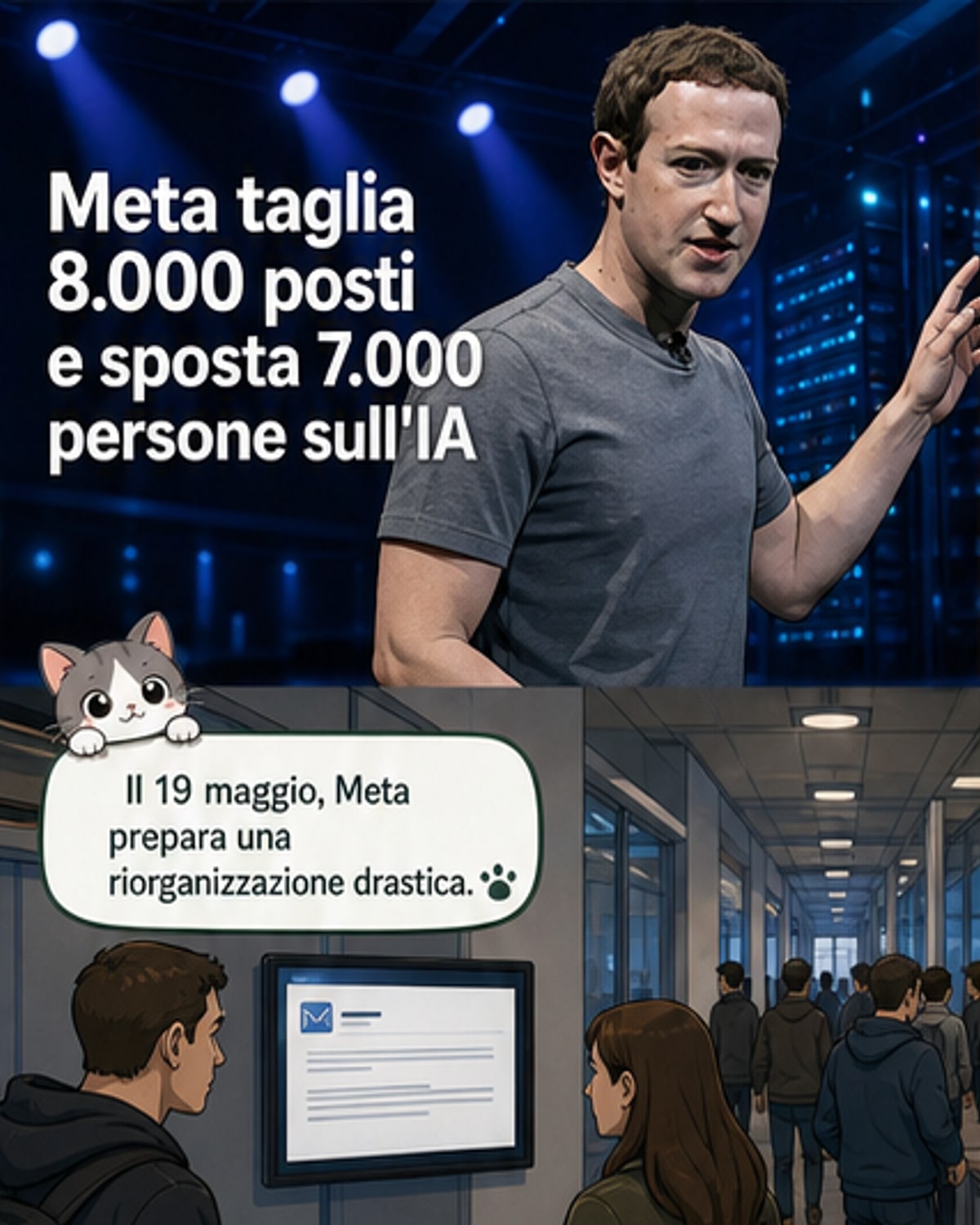 Meta taglia 8.000 posti, punta tutto sull'IA