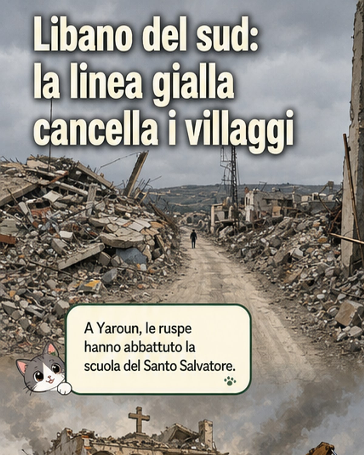 Villaggi del Sud Libano rasi al suolo