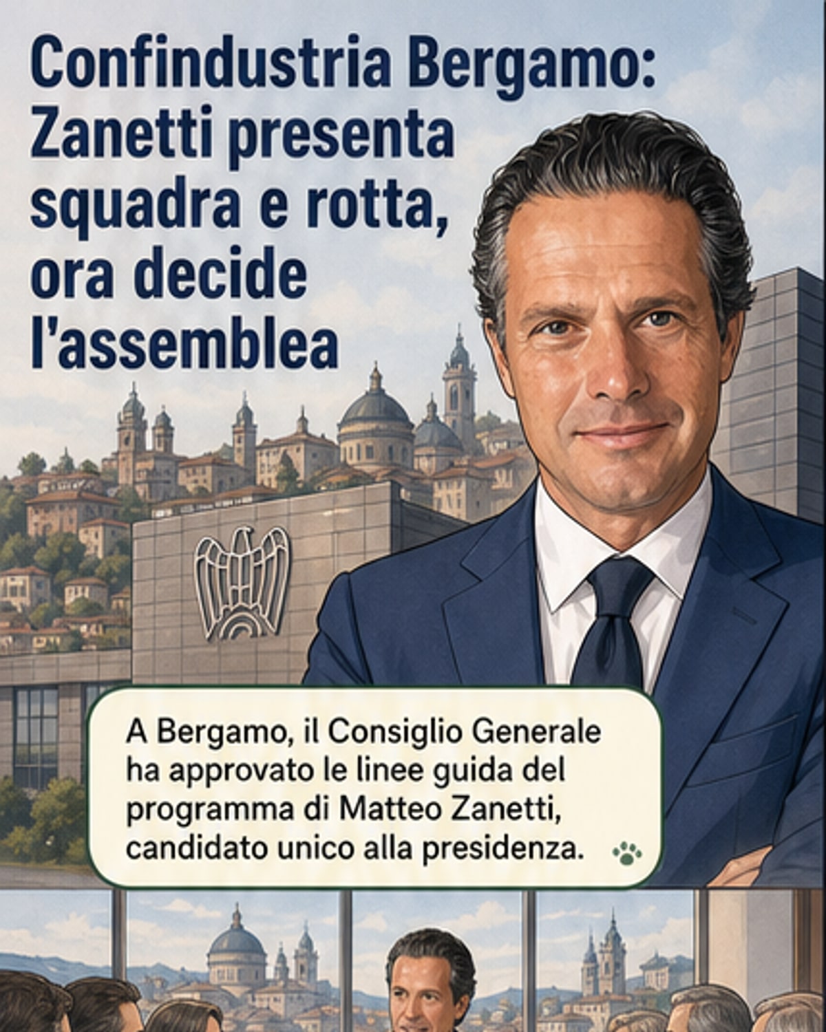 Confindustria Bergamo, ecco il programma di Zanetti