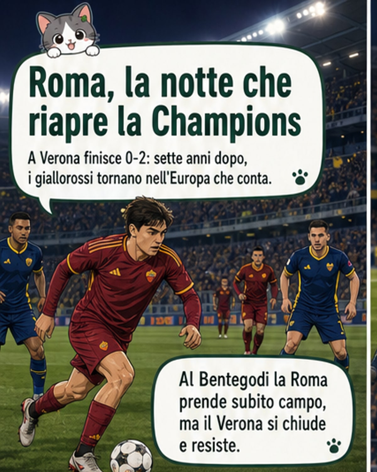 Roma torna in Champions dopo 7 anni