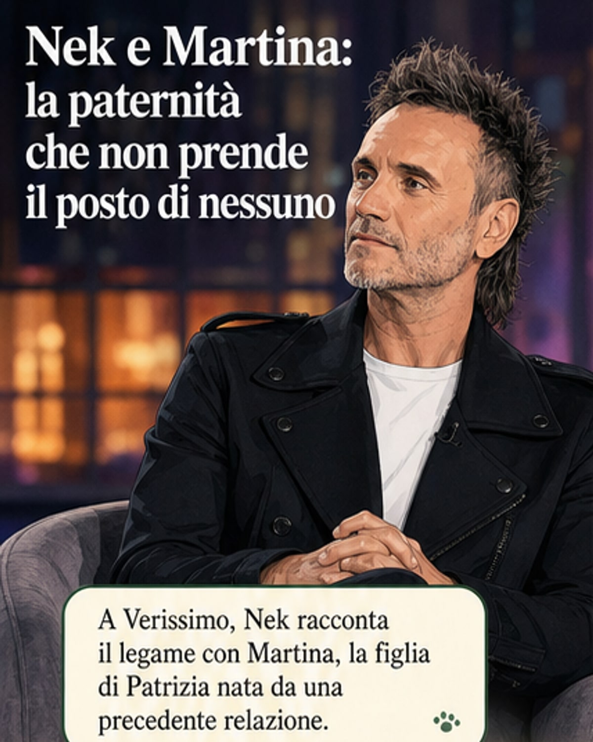 Nek: 'Mia figlia acquisita mi ha insegnato a essere padre'