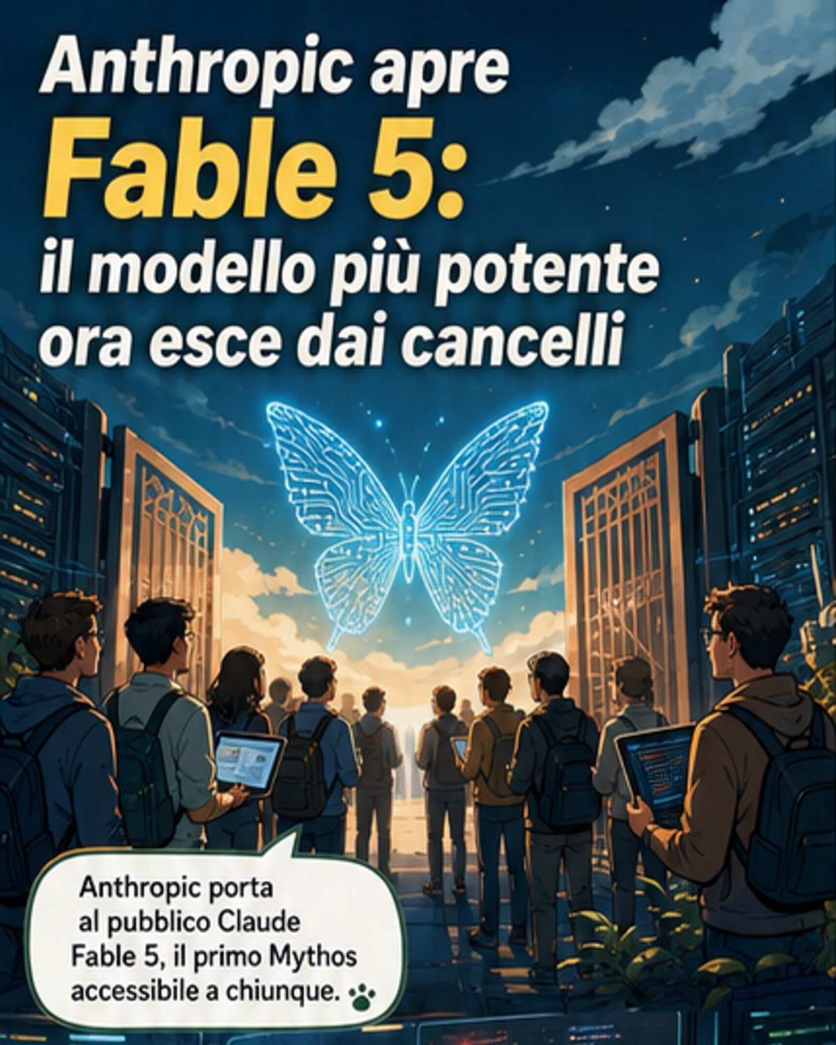 Anthropic lancia Fable 5, l'IA più potente mai aperta al pubblico