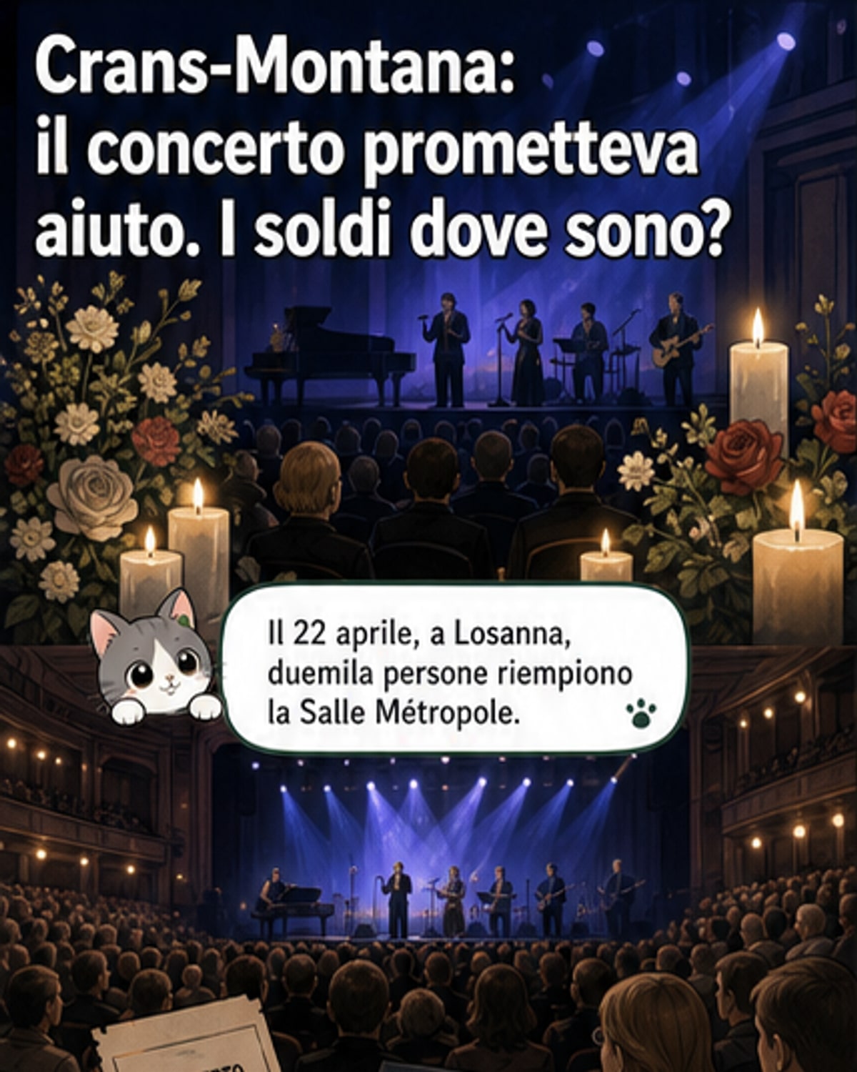 Soldi del concerto per Crans-Montana non arrivati
