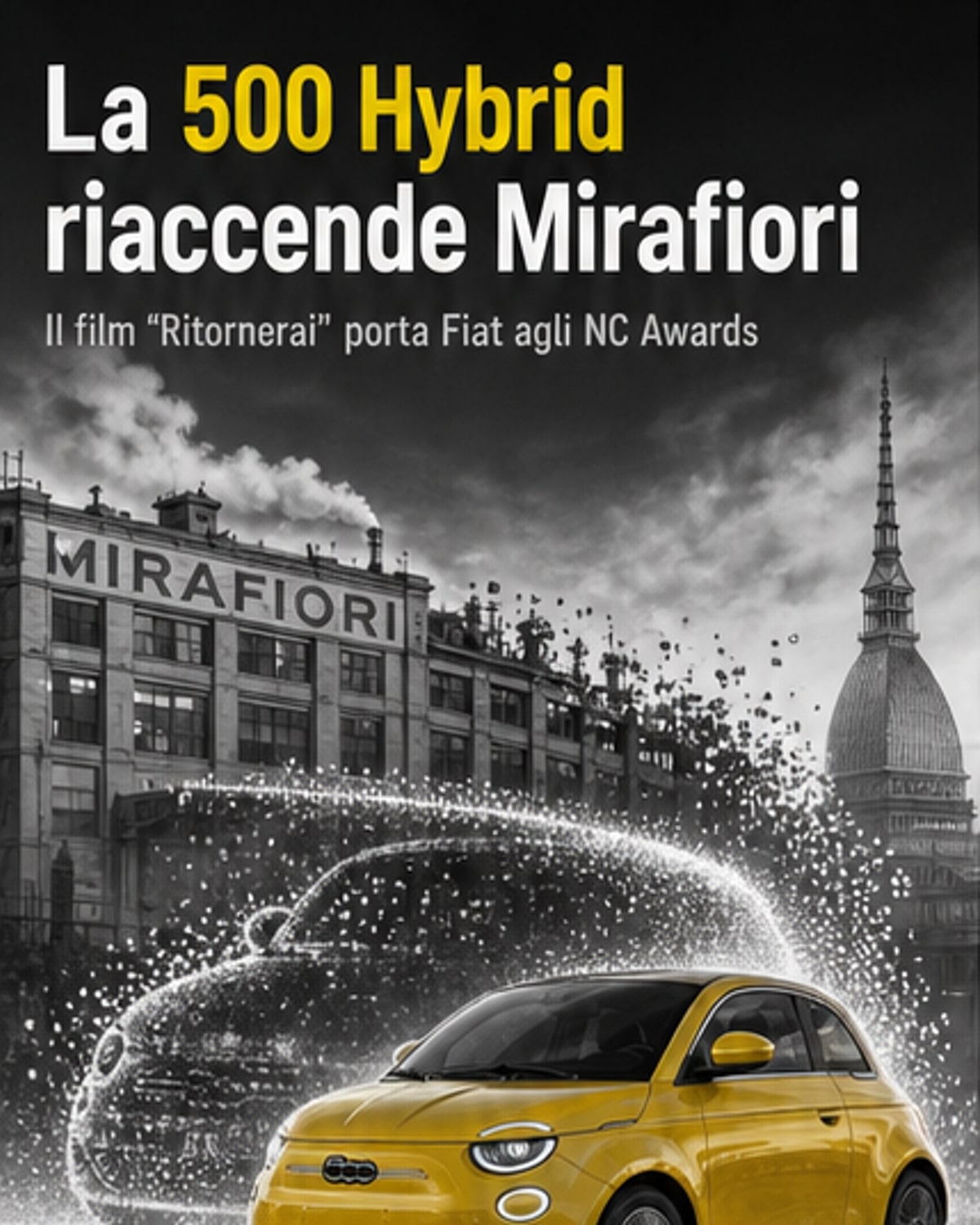 Fiat vince un premio con il film sulla 500 Hybrid