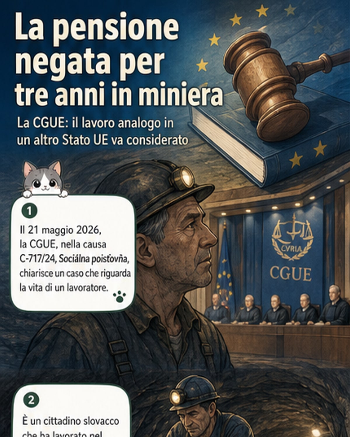 Minatore slovacco, diritto alla pensione anticipata