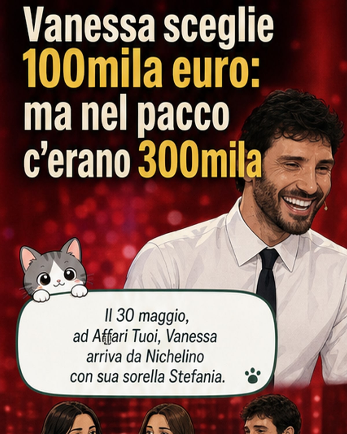Vanessa vince 100mila euro, ma poteva avere il doppio