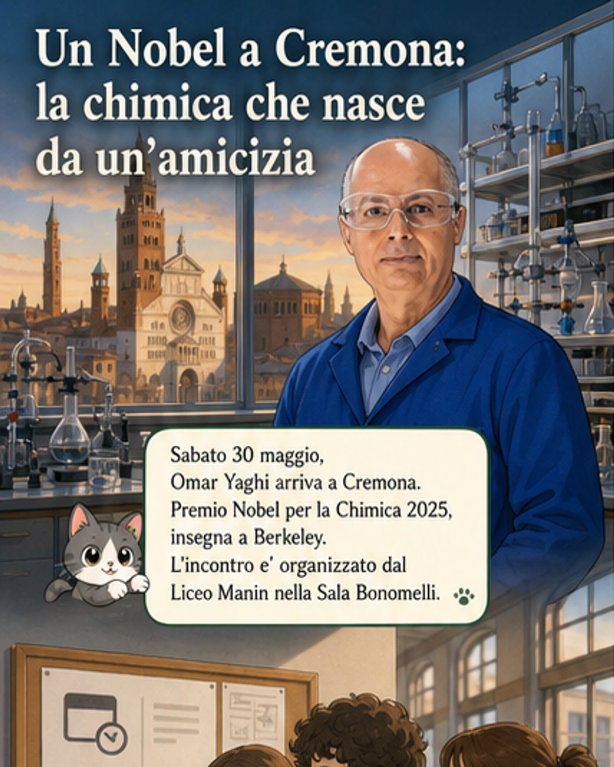 Il Nobel Yaghi a Cremona per ispirare